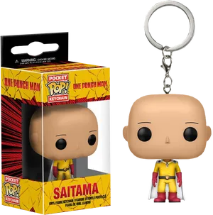 One Punch Man Saitama Keychain PNG Image