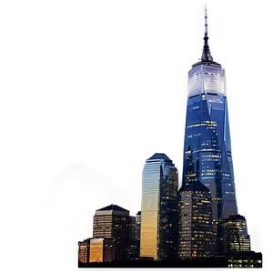 One World Trade Center Night View Png 06252024 PNG Image