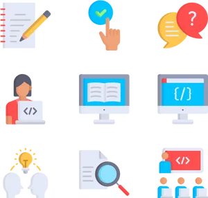 Online Education Concept Illustration PNG
