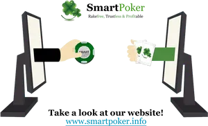 Online Poker Advertisement PNG Image