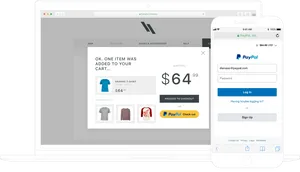 Online Shopping Cartand Pay Pal Checkout PNG Image