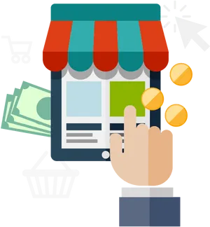 Online Shopping Concept Illustration PNG Image