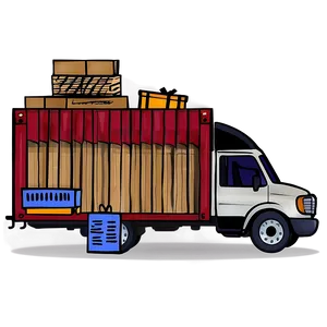 Online Shopping Delivery Truck Png Dqw70 PNG Image