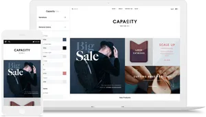 Online Shopping Website Design Mockup PNG Image