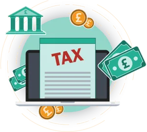 Online Tax Management Concept PNG Image