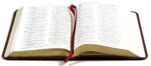 Open Biblewith Red Bookmark PNG Image