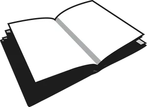 Open Blank Book Graphic PNG Image