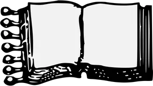 Open Book Silhouette PNG Image