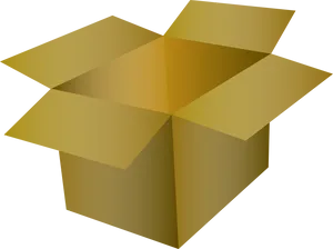 Open Cardboard Box Vector PNG Image