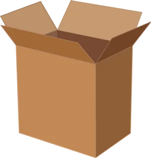 Open Cardboard Box Vector PNG Image