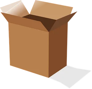 Open Cardboard Box Vector PNG Image