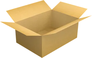 Open Cardboard Box PNG Image