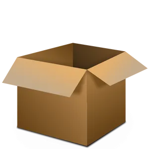 Open Cardboard Boxon Black Background PNG Image