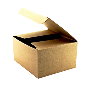 Open Cardboard Boxon Gray Background PNG Image