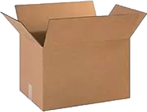 Open Cardboard Shipping Box PNG Image