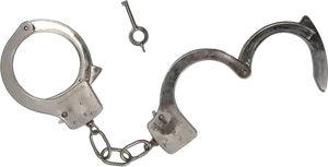 Open Handcuffswith Key PNG Image