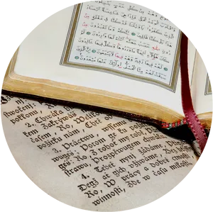 Open Quran Bookwith Bookmark PNG Image