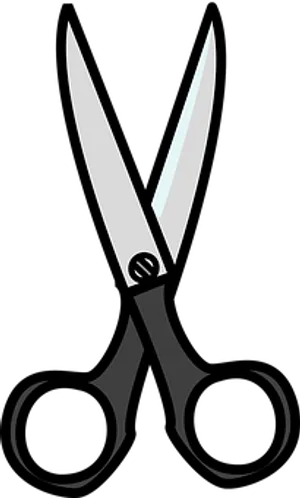 Open Scissors Vector Illustration PNG Image