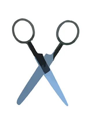 Open Scissors Vector Illustration PNG Image