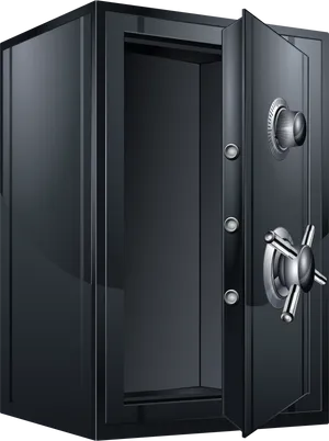 Open Steel Safe Illustration PNG Image