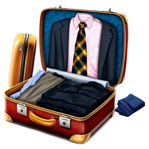 Open Suitcase With Clothes Png Fqi PNG Image