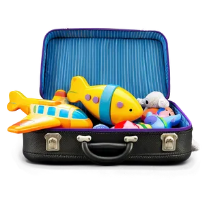 Open Suitcase With Toys Png Sew PNG Image