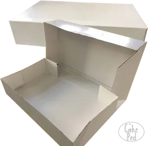 Open White Cardboard Box PNG Image