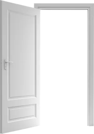 Open White Door PNG Image