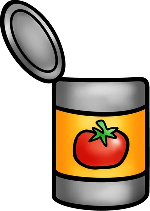 Opened Tomato Can Clipart PNG Image