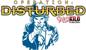 Operation Disturbed94.3 K I L O Rock Station Logo PNG Image