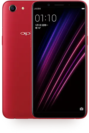 Oppo Red Smartphone Display PNG Image