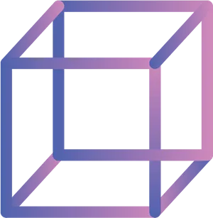 Optical Illusion Cube Graphic PNG Image