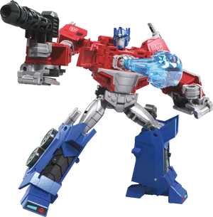 Optimus Prime Action Pose PNG Image