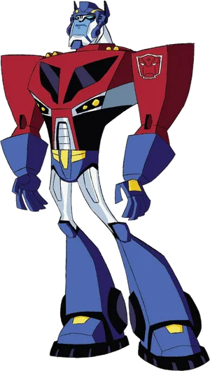 Optimus Prime Animated Stance PNG Image