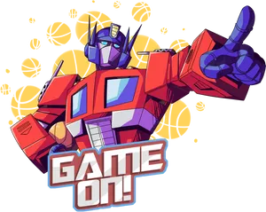 Optimus Prime Basketball Game On PNG Image