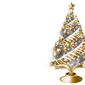 Opulent Gold And White Christmas Tree Png 06282024 PNG Image