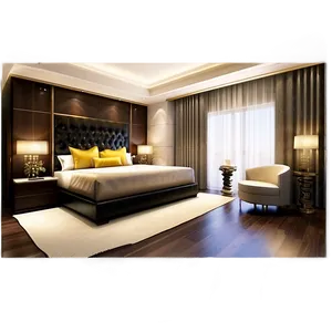 Opulent Master Bedroom Png 06252024 PNG Image