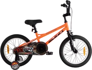 Orange B M X Bike Isolated PNG Image