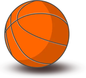 Orange Basketball Vector Illustration PNG Image