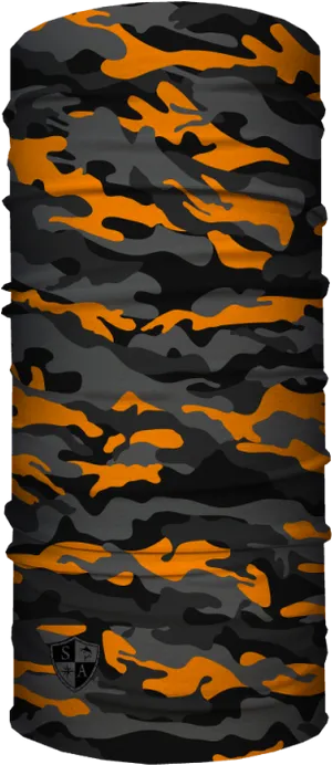 Orange Black Camouflage Pattern PNG Image