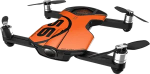 Orange Black Compact Drone PNG Image