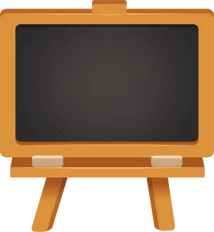 Orange Blackboardwith Speech Bubble PNG Image