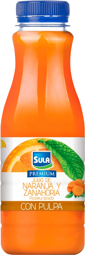 Orange Carrot Juice Bottle PNG Image