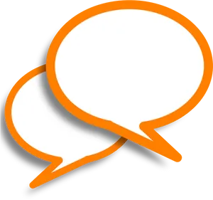 Orange Chat Bubbles Graphic PNG Image