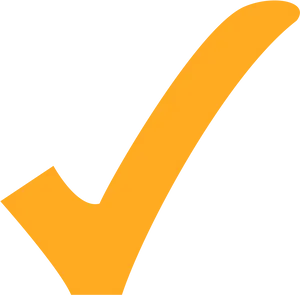 Orange Checkmark Graphic PNG Image