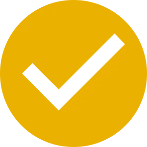 Orange Checkmark Icon PNG Image