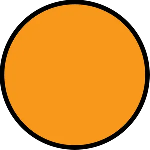 Orange Circle Black Outline PNG Image