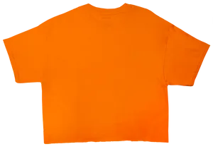 Orange Crop Top Flat Lay PNG Image