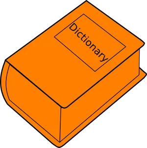 Orange Dictionary Illustration PNG Image