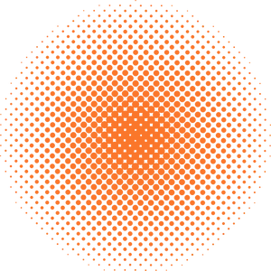 Orange Dot Concentric Circles Pattern PNG Image